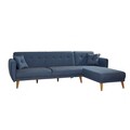 Coltar, Unique Design, 867UNQ1412, Lemn de carpen, Albastru inchis