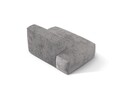 Modul stanga pentru canapea, 2 locuri, Martina-212, Micadoni Home, 133x106x75 cm, velur, gri deschis