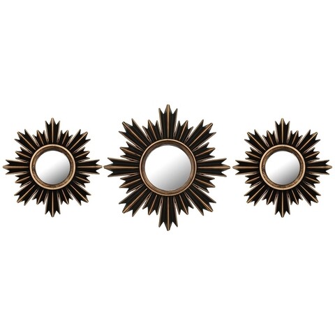 Set 3 oglinzi decorative Snyder, Versa, 25 cm / 35 cm, plastic