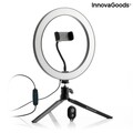 Lampa circulara Selfie Ring cu trepied si telecomanda Youaro,  InnovaGoods, 120 LED-uri