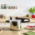 Oala sub presiune, Tefal, Secure Chrono P2594401, 8 L, 2 programe de gatire, aluminiu, argintiu