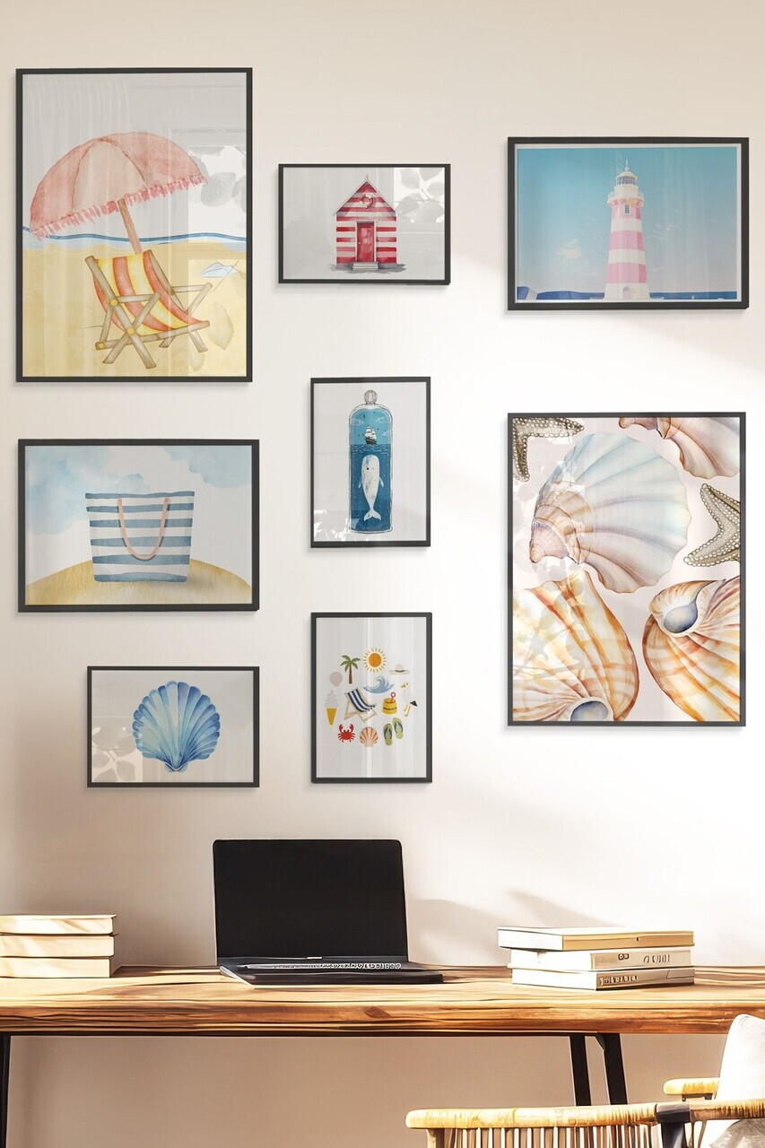 Tablou decorativ, Çgs-069-Black-Kck, Lemn masiv, Față: 100% PVC STICLĂ, Multicolor - view 3
