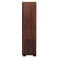 Vitrina cu 1 usa si 2 sertare, Luvru, L.60 l.50 H.190, mdf/pal/furnir de fag, maro