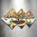 Set 4 tablouri decorative, 4MDF1730800570, MDF, Imprimat UV, Multicolor