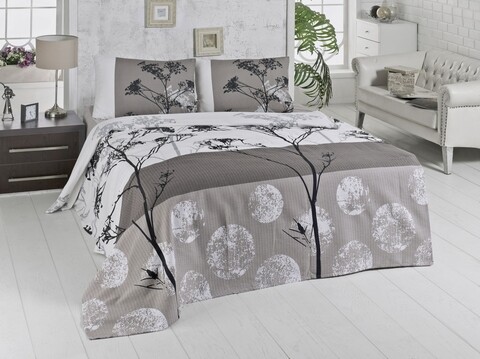 Cuvertura de pat, Victoria, Belezza Grey, 160×230 cm, 100% bumbac, 260 gr/m², multicolor mezoni.ro