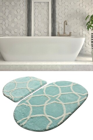 Set covoraș de baie (2 bucăți), chilai home, bonne oval, fibre acrilice, multicolor
