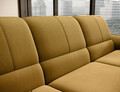 Coltar extensibil stanga 3 locuri ELTAP, LT-45NU, Siber, 270x186x93 cm, lemn/poliester, mustar