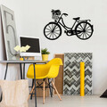 Decoratiune de perete, Bike, metal, 65 x 40 cm, negru