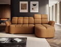 Coltar extensibil dreapta 3 locuri ELTAP, Beneth, 301x185x115 cm, lemn/poliester, mustar