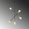 Lustra, Fulgor, 942FLG1117, Metal, Negru/Maro antic