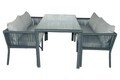 Set gradina/terasa 3 piese, My Interior, Vera, rattan/aluminiu, gri