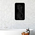 Decoratiune de perete, Body, Metal, Dimensiune: 68 x 1,5 x 66 cm, Negru
