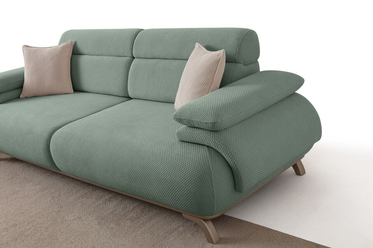 Canapea 3 locuri, Atelier del Sofa, 752EST1140, Lemn de carpen/PAL melaminat, Verde - view 8
