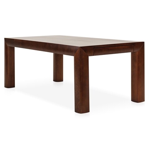 Masa dining extensibila, luvru, l.200/250/300 l.100 h.76, mdf/pal/furnir de fag, maro