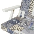Scaun pliabil cu brate, Tropical, 59x60x95 cm, alb