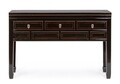 Consola Jinan, Bizzotto, 128x30x88 cm, lemn reciclat de ulm, negru