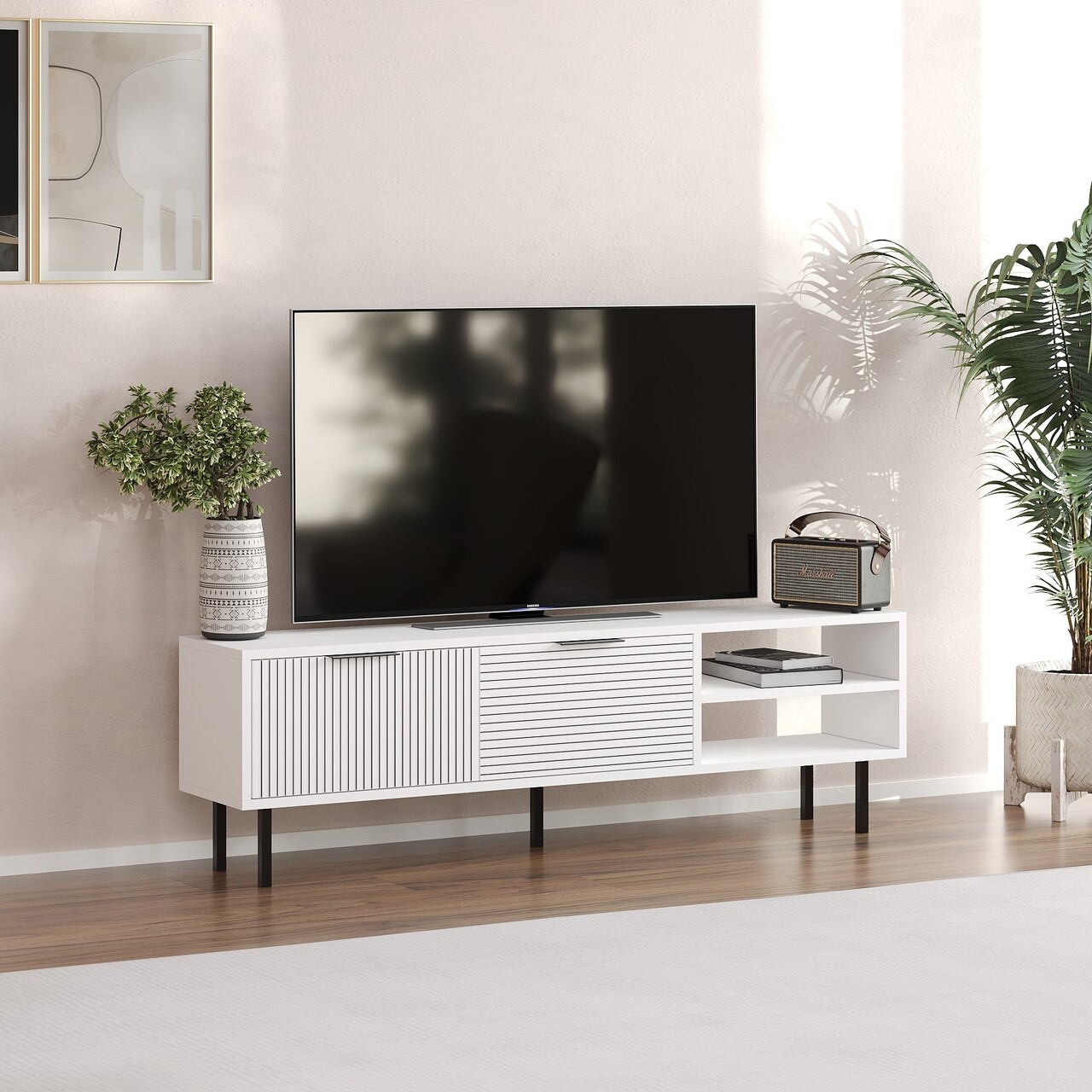 Comoda TV, Odessa, Venus, 150x45x30 cm, Alb - 1 | YEO