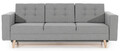 Canapea extensibila 3 locuri ELTAP, Ask76, Asgard, 233x92x93 cm, lemn/poliester, gri