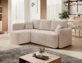 Coltar extensibil stanga 3 locuri ELTAP, Hadson, 206x150x89 cm, lemn/poliester, bej deschis