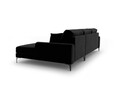 Coltar dreapta, Madara, Mazzini Sofas, 5 locuri, black legs, 254x182x90 cm, catifea, negru