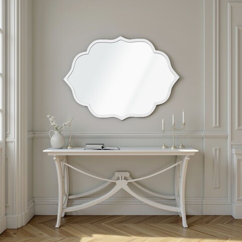 Oglinda decorativa, Lumisfera, Velvet 50 x 70, Alb