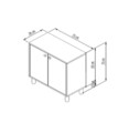 Dulap multifunctional, Odessa, Lina, 72x73x36 cm, Maro