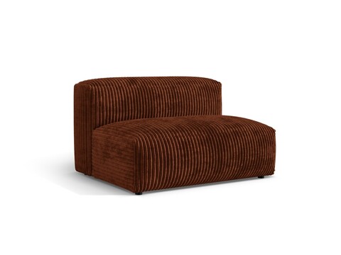 Modul pentru canapea, 1 loc, Martina-212, Micadoni Home, 132x106x75 cm, velur, caramiziu