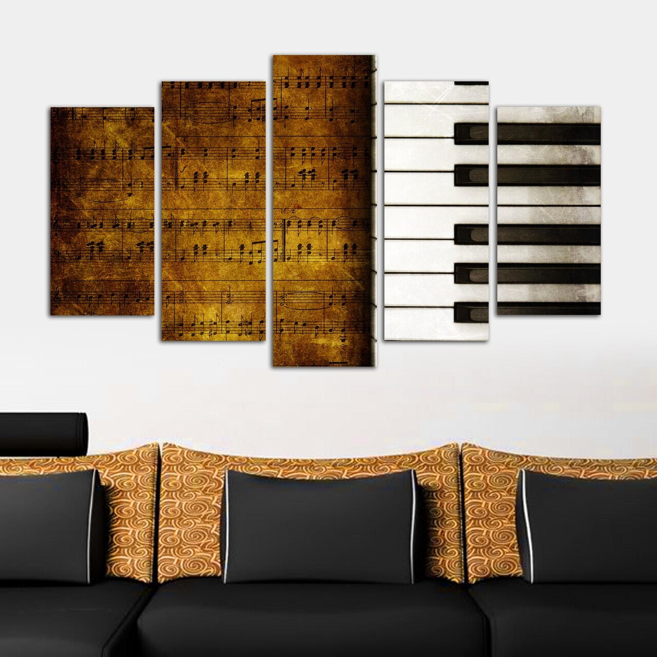 Tablou decorativ MDF, 5PMDF-2, 20 x 60 cm, Multicolor