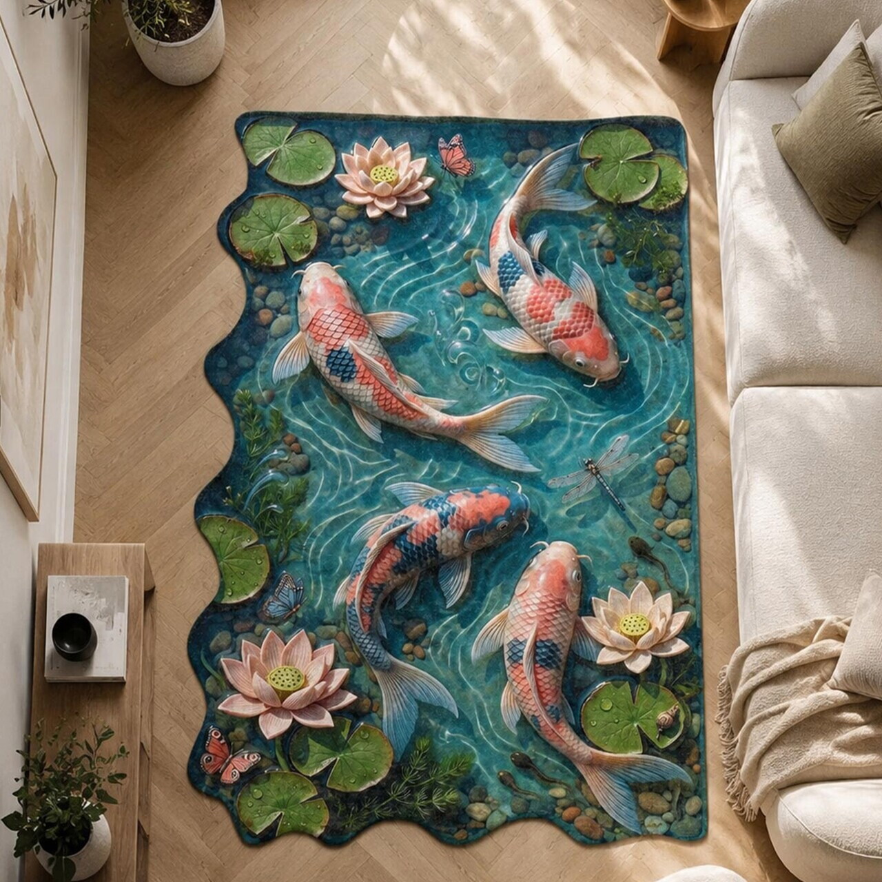 Covor, Fr398, 80x200 cm, Albastru — imaginea 2