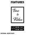 Tablou decorativ, Time to Relax, Dimensiune: 20 x 25 cm, Alb/Negru