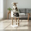 Casă pentru pisici, Paws & Whiskers, Orion, MATERIAL TEXTIL WELSOFT, Alb