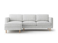 Coltar stanga 3 locuri, Eden, Micadoni, 250x150x90 cm, tesatura structurata, gri deschis melanj