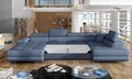 Coltar extensibil dreapta 6 locuri ELTAP, Rod-12, Rodrigo, 345x202x90 cm, lemn/poliester, albastru