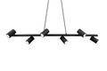 Lustra Marley, TRIO, 115x18x150 cm, 35W, 6x GU10, metal, negru mat