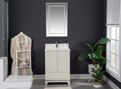 Set mobilier de baie (2 piese), Jussara, Ohio 24, Crem Jussara