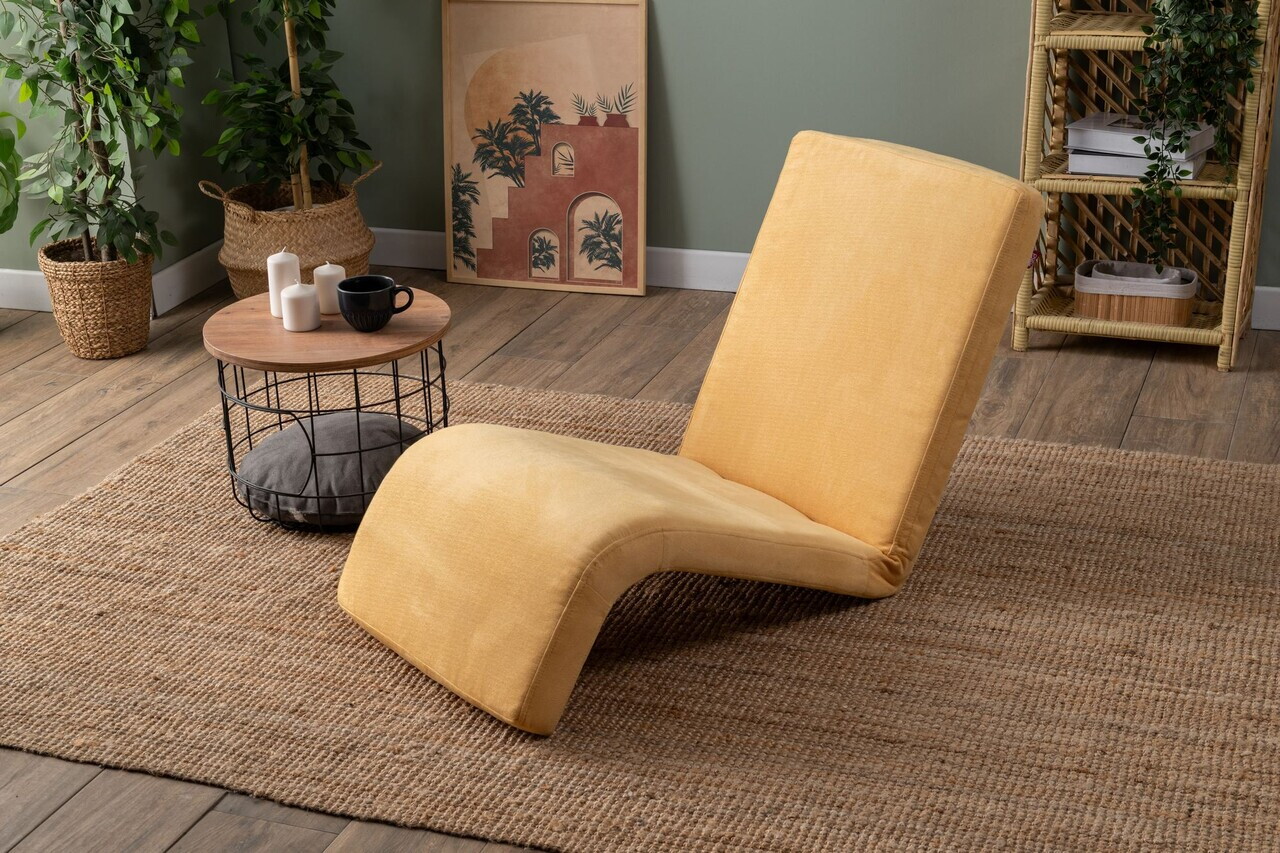 Fotoliu extensibil Atelier del Sofa 859FTN2358 Metal Galben mustar