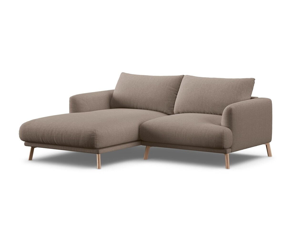 Coltar stanga 3 locuri, Naomi, Micadoni Home, 200x170x75 cm, tesatura structurata, cappuccino — imaginea 5