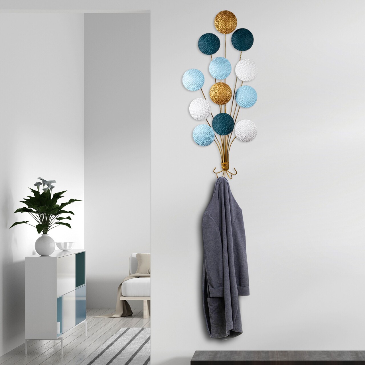 Decoratiune de perete, Speckle, Dimensiuni: 50 x 100 x 4 cm, Multicolor - view 2