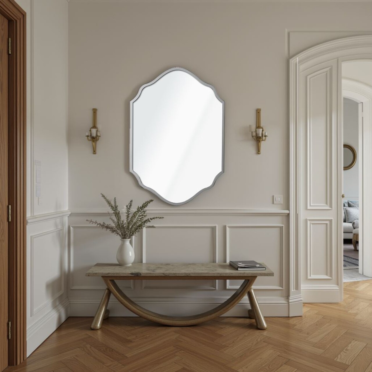 Oglinda decorativa, Lumisfera, Starlit 47 x 70, Argintiu