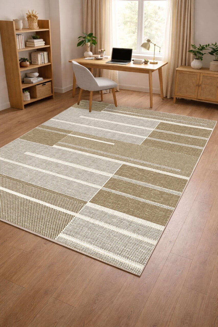 Covor, CLR-7203-353, 80x190 cm, Poliester, Bej