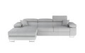 Coltar extensibil stanga 4 locuri ELTAP, Armd-67, Armando, 289x203x85 cm, lemn/poliester, gri deschis
