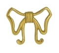 Cuier Ribbon, InArt, 2 agatatori, 13x2x10 cm, metal, auriu