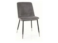 Scaun Jill Velvet, Signal, 48x44x85 cm, catifea/otel, gri inchis/negru