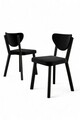 Set scaune 4 piese, Charlotte, Arfe, Negru