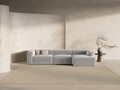 Coltar dreapta 4 locuri, Bergamo, Cosmopolitan Design, 344x152x70 cm, tesatura structurata, gri deschis