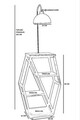 Lampadar, Luin, 534LUN4106, Metal, Negru