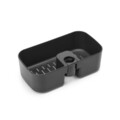 Suport baie cu montaj pe bara de dus, Brabantia, Caddy Dark Grey, 24.4x13.3x7.5 cm, polipropilena, gri inchis