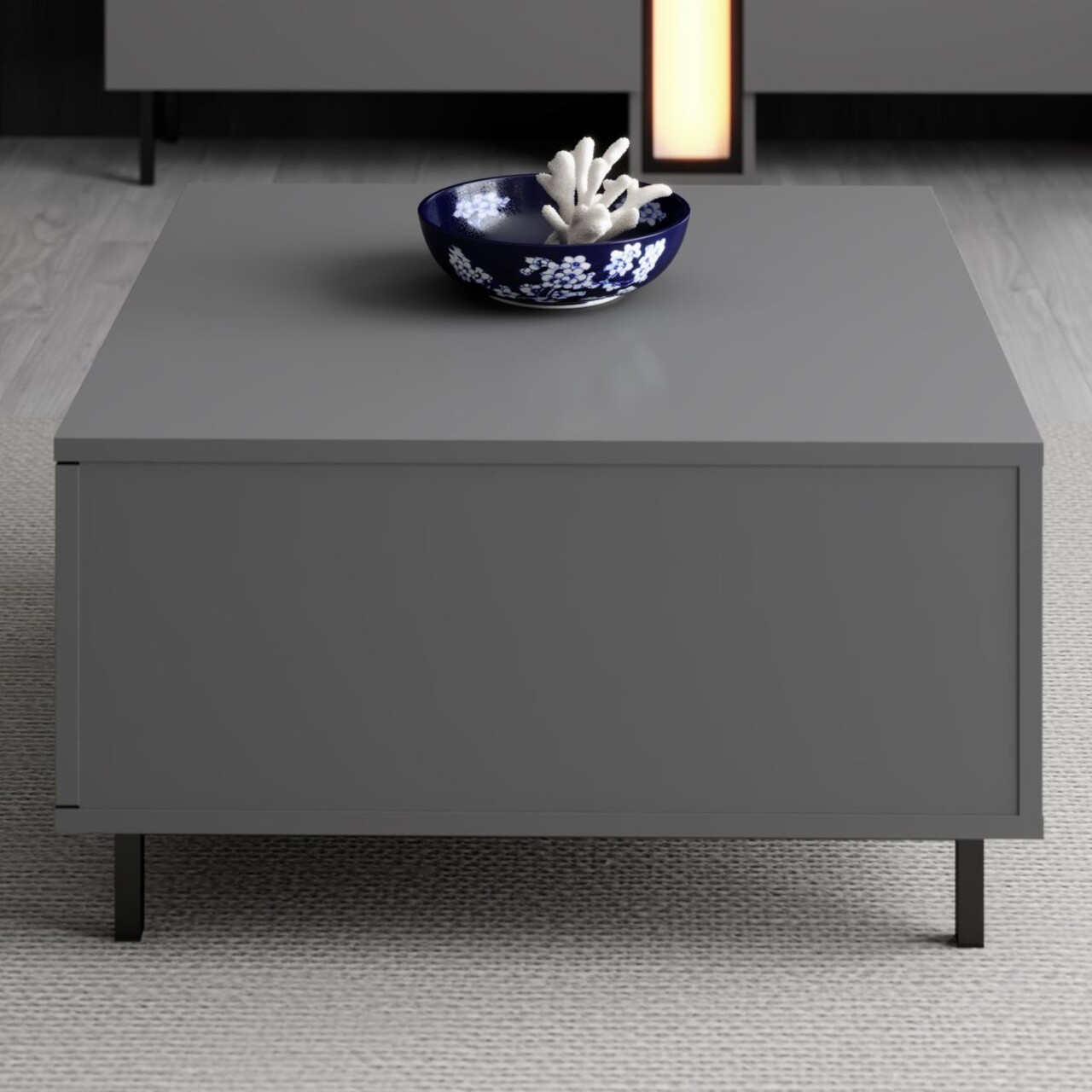 Masuta de cafea, Hanah Home, Paris, 75x40x75 cm, Antracit - view 3