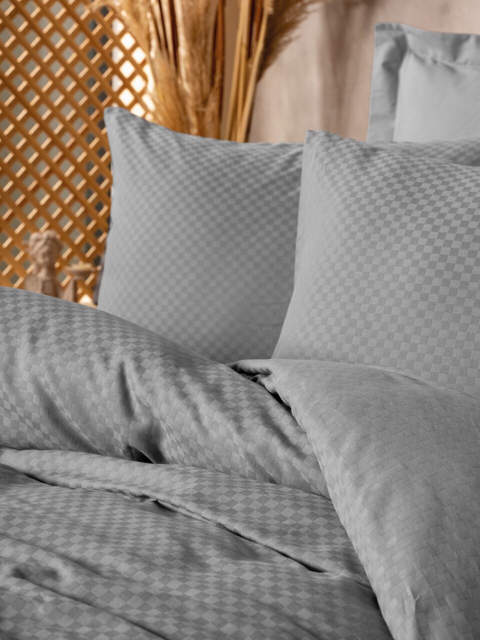 Lenjerie de pat dubla (DE), L'essentiel Maison, Plaid, Gri - imagine 2