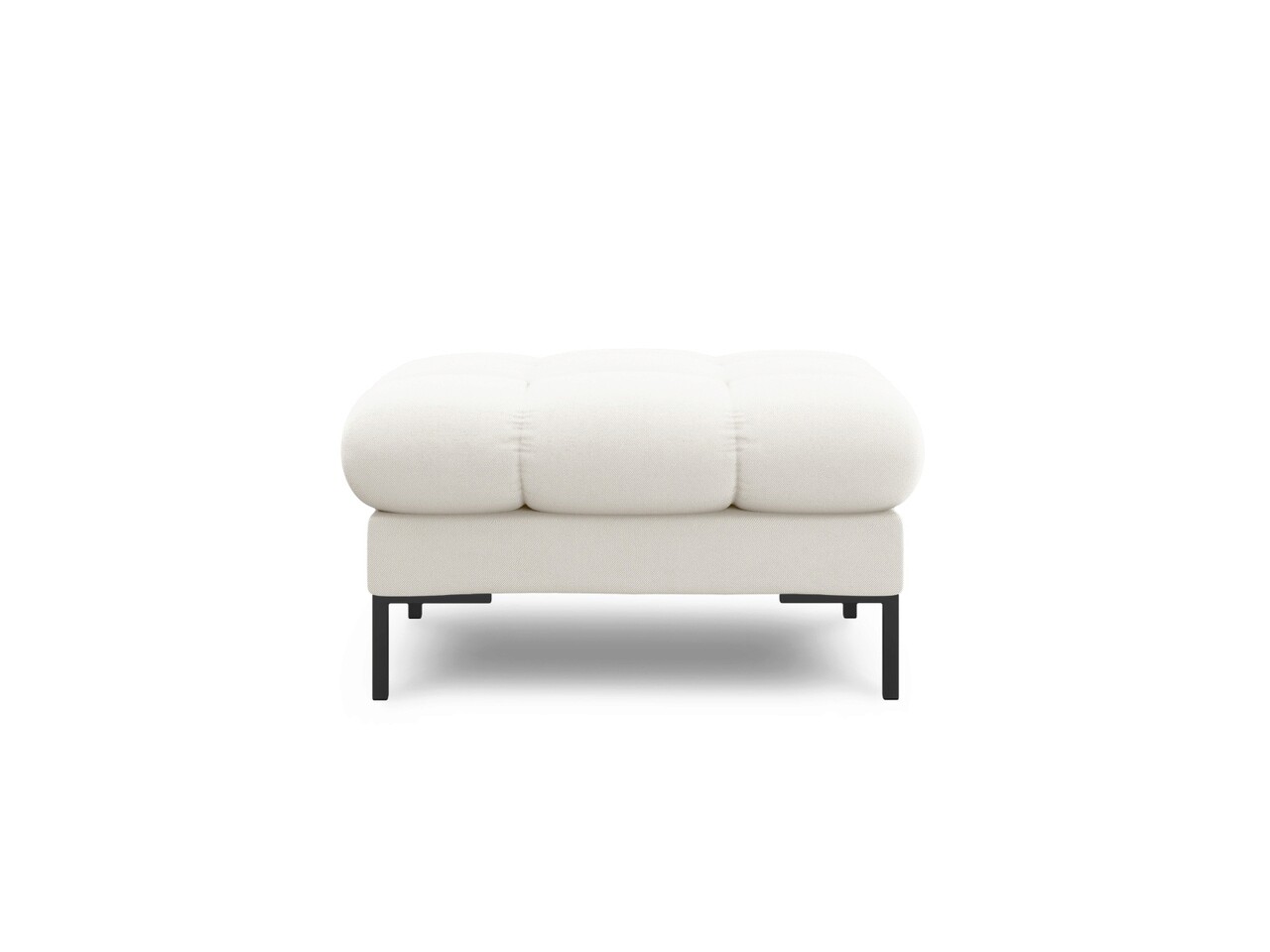 Taburet, Mamaia, Micadoni Home, BL, 60x60x41 cm, tesatura tip twill, bej deschis - 1 | YEO